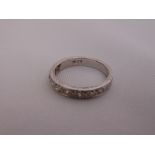 18ct white gold and diamond half eternity ring, approx total weight 5.6g