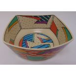 Rosenthal 1960s porcelain bowl signed Dorothy Hafner, 8cm (h) 20.5cm (w)