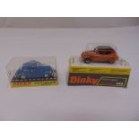 Dinky No 129 Volkswagen 1300 sedan and Dinky No 149 Citroen Dyane both in original packaging