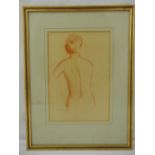 Y. Shualy framed and glazed study of a ladies torso, signed bottom left, 31.5 x 21.5cm