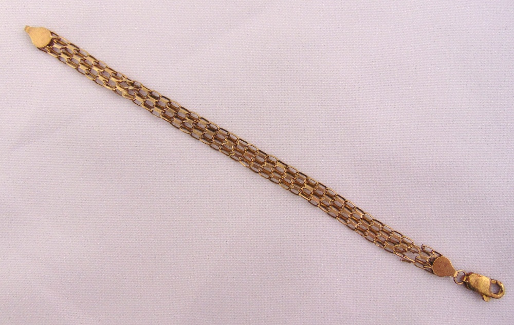 9ct yellow gold fancy link bracelet, approx total weight 6.2g