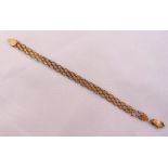 9ct yellow gold fancy link bracelet, approx total weight 6.2g
