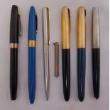 A quantity of fountain pens to include Parker (6)