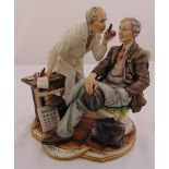 Capodimonte figural group The Optometrist, 27.5cm (h)