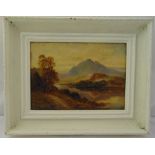 Sydney Yates Johnson framed oil on canvas titled Ellans Isle Scotland, label to verso, monogrammed