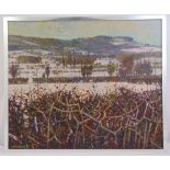 Donald Plenderlith framed oil on panel of a winter landscape, signed bottom left, 65 x 77cm