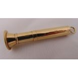 9ct gold cigar piercer, approx total weight 16.2g