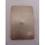 A silver rectangular engine turned cigarette case, Birmingham 1940, approx total weight 208g