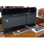 A 32" Sony Bravia flat screen digital TV with remote control, GWO