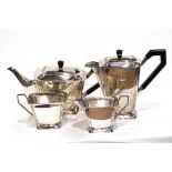 An Art Deco 4-piece silver plated tea and coffee set