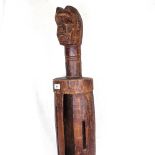 An African Tribal carved wood sculpture, height 78cm