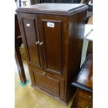 A small table-top mahogany cabinet, W35cm, H67cm