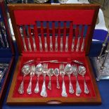 A 46-piece silver plated canteen of cutlery, by Newbridge, in fitted case