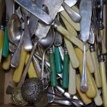 A large collection of miscellaneous plated cutlery