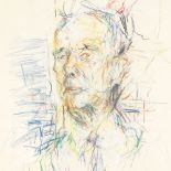 Lloyd, crayon drawing, portrait of a man, signed, 15.5" x 12.5", framed