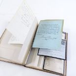 A leather-bound album containing autograph letters etc from Royal personages 1897 - 1913,