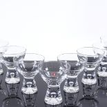 Iittala Finland, a set of 8 Tapio glasses, designed by Tapio Wirkkala, height 8.5cm, diameter 7cm,