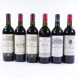 6 bottles of Claret - a mixed group of Bordeaux wine from 1999 to 2002 vintage (6)