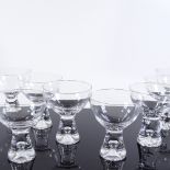 Iittala Finland, a set of 8 Tapio glasses, designed by Tapio Wirkkala, height 10cm, diameter 8cm,