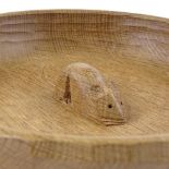 Robert Mouseman Thompson, oak fruit bowl, diameter 24cm