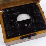 German Technicians electrical test unit, front label marked 1937, modern test leads in back