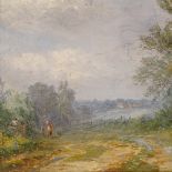 William Henry Vernon (1820 - 1909), oil on board, between Barston and Temple Balsall, signed, 8" x