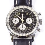 BREITLING - a rare stainless steel Navitimer Cosmonaute mechanical chronograph wristwatch, ref. 809,