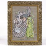 Cynthia Tingey, 3 watercolour theatrical costume designs, signed, 14.5" x 10.5", framed