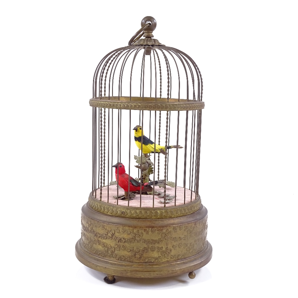 An automaton bird cage, by Reuge Music Switzerland, mid-20th century, height 28cm, working order - Image 2 of 3