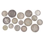 A group of British silver coins