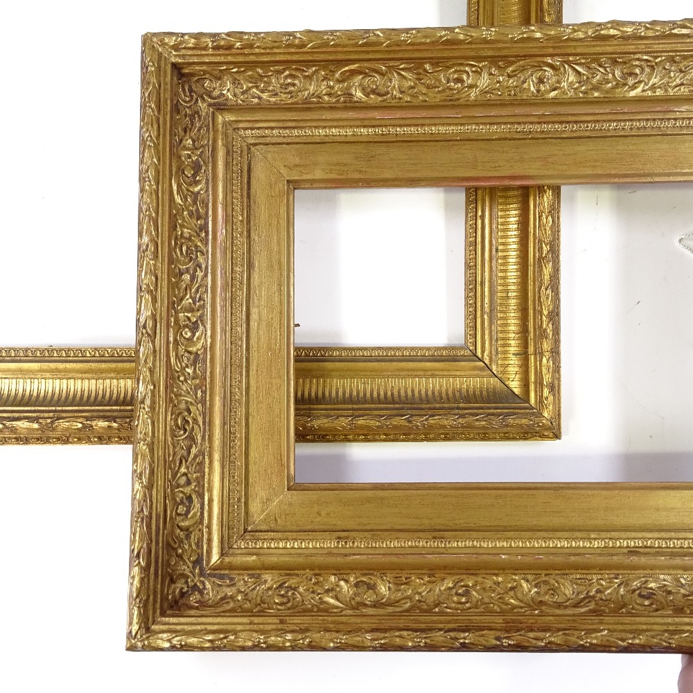 2 gilt-gesso frames, rebate size 12" x 14"