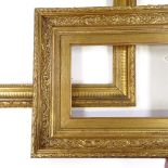 2 gilt-gesso frames, rebate size 12" x 14"