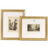 A group of 8 various etchings, all signed in pencil, framed (8)