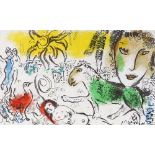 Marc Chagall, lithograph, for Review, XXe Siecle 1973, Mourlot no. 699, sheet size 12" x 19", framed