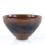 A Chinese tenmoku hare's fur glaze bowl, diameter 12.5cm