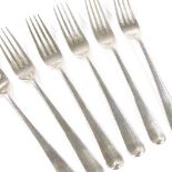 A set of 6 George III silver Old English pattern dinner forks, by Ann Robertson, hallmarks Newcastle