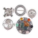 Various Scottish silver jewellery, including agate brooch, ola gori pendant/brooch etc, 48.8g