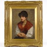Charles William Pittard (fl. 1880 - 1911), portrait of Francesca, exhibited at the RA 1885, no.