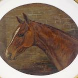 W Wasdell Trickett, oil on board, portrait of a horse kayenne, signed and dated 1931, 11" x 13",