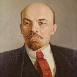 Russian School, circa 1920, oil on canvas, official portrait of Lenin, original label verso, 31" x