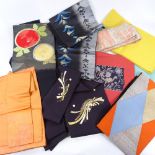 A collection of modern Japanese kimono obi, unused and in original wrapping