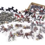A large quantity of lead figures and farm animals, including Britains and double O figures