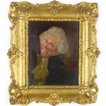 Bernard Borione (born 1865), oil on canvas, portrait of a man, signed, 8.5" x 6", framed