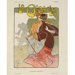 V Mignot, lithograph, circa 1890s, Le Cenacle, reduced poster for folio edition Paris, 9.5" x 7.