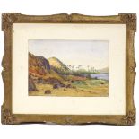 Captain James Peterson, watercolour, Colonial landscape Jamaica, signed, 7.5" x 10", framed