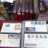 6 albums of Royal Mail First Day Covers, and an album of various postage stamps