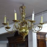 A dutch 8 branch chandelier