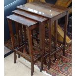 A rectangular nest of 3 occasional tables, maker's label for Alan & Appleyard