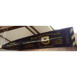 A presentation oar Trinity Hall 1973, with crew members' names etc, 1970s Trinity Hall and Cambridge