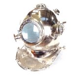 A reproduction chrome diver's helmet, by Anchor Engineering, height 42cm